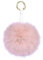 S.ROMZA Porte-clés à pompons en fausse fourrure artificielle - Porte-clés moelleux en peluche pour sac à main, sac à dos, portefeuille, pendentif pour femme (Rose pâle)