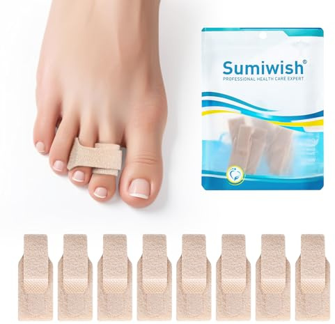 Sumiwish Hammer Toe Straightener, Toe Splint Hammer Toe Corrector-8 Pack,brown