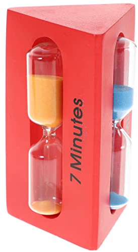 Holibanna Sablier pour Œufs Coque avec Tabouret Et Sablier Décoratif pour Garçon Fille Verre Épais Et