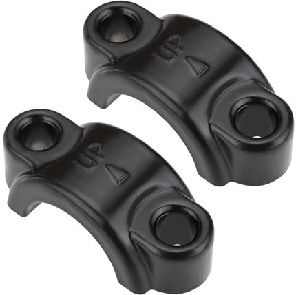 Create idea 2pcs M6 Brake Lever Clamp Aluminum Clutch Master Cylinder Clamp Bracket Cover Fixing Seat Suitable for 22mm Dirt Bike Electric Bike Handlebars Black
