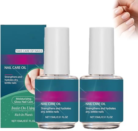 NagelhäRter Und NagelhautöL FüR GeschäDigte NäGel – Nagelreparaturset Mit Wachstumslack, NagelpflegeöL Mit Keratin Und Vitamin C, Nagel NagelhautöL, Extra Starker HäRter FüR Schwache NäGel (2 PCS)