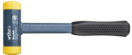 Wiha Schonhammer rückschlagfrei, mittelhart mit Stahlrohrstiel (02129) 70 mm