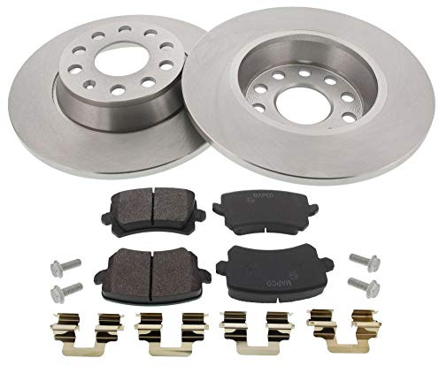 MAPCO 47906 Bremsensatz Bremsscheiben und Bremsbeläge Hinten | Kompatibel mit: AUDI A3, A3 Cabriolet, A3 Sportback, Q3, SEAT ALHAMBRA, ALTEA, ALTEA XL, LEON, TOLEDO III, SKODA OCTAVIA II