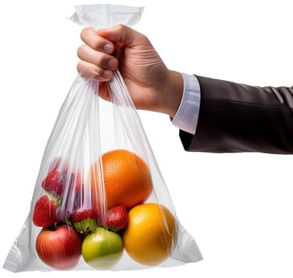 Bag It Plastics Polythene Food Grade Storage Bags | 20 x 30 / 500mm x 750mm | Pack of 50 | Suitable for Freezer's, Sandwich's, Fruit, Clear Plastic Bags