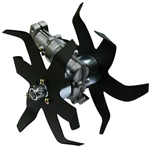 Makita B-04818 Kultivator-Aufsatz, Aufsatz zum Auflockern und Kultivieren von Beeten, Arbeitsbreite 14 cm, passend für Akku-Sense BBC300L