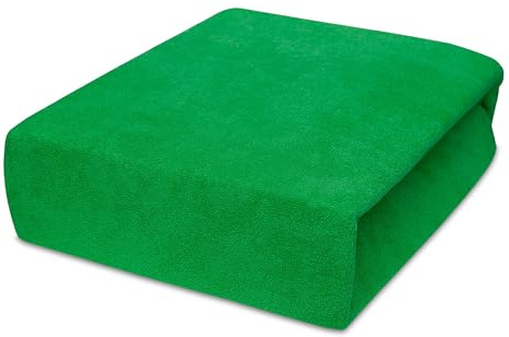 Best for Kids Spannbettlaken Spannbetttuch 100% Baumwolle Jersey in 22 Farben und 9 Größen (80x200, Grasgrün)