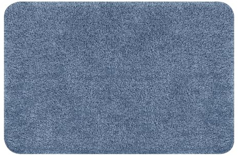 Spirella – Badematte – Weiche und Bequeme Acryl-Badezimmermatte – Ideal fürs Badezimmer – rutschfest und saugfähig – Elegantes Design – 70 x 120 cm – Blau