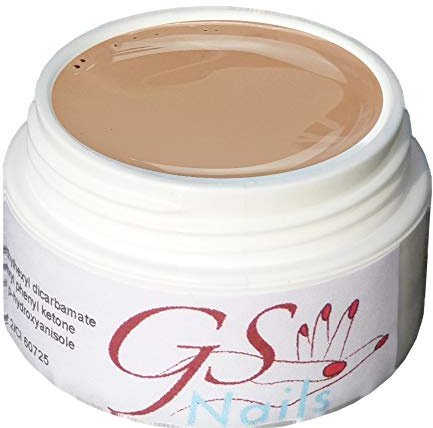GS-Nails UV Farb-Gel für Nail-Art & Nagel-Design - 5 ml UV-härtendes Cover-Gel - Nail-Gel - selbstglättendes Nagel-Gel - Beige #05- A4