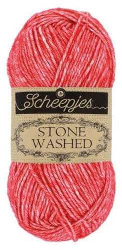 Scheepjes 1664-823 Stone Washed Baumwolle Garn, 823 Carnelian, 1x50g