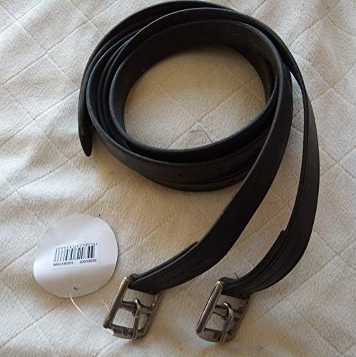 EKKIA RW.Adult Steigbügel Leder Schwarz 202004002 202004002 Reitausrüstung, Schwarz