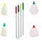 10 Big White Disposable EXEL Mop Heads with Coded EXEL Handle - Green x10 Mop Heads