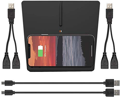 Dual Wireless Phone Fast Charging Pad Mat for Tesla Model 3,Qi Standard Thin Car Wireless Charger