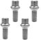 UKB4C 4 x EVO5 17mm M14 x 1.5 Replacement Alloy Wheel Silver Bolt Nut for Audi Seat VW