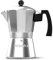 Minimoka 6 - Cafetera italiana, 6 tazas, base y filtro de acero inoxidable, mango ergonómico, válvula de seguridad, cierre de silicona para mayor seguridad, apta para: vitro, eléctrica y gas