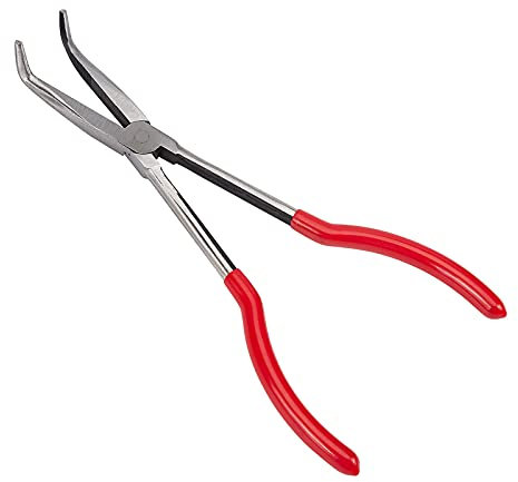 OLYCRAFT Long Nose Plier 10 Inch Long Reach Pliers 90 Degree Angle Long Needle Nose Plier Bent Curved Pliers for Craft Jewelry Making