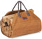 G GOOD GAIN Kaminholzträger aus gewachstem Segeltuch mit Ledergriffen, Holzträger für Brennholz, 91,4 x 46,5 cm, robuste Brennholzaufbewahrung, Kaminholz-Tasche, Holzofenzubehör Rost