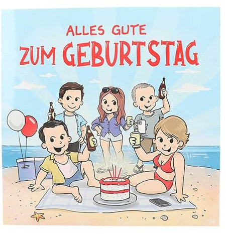 Depesche 11661-056 - Glückwunsch-Karte mit Musik, witzige Geburtstags-Karte mit farbenfrohem Motiv, passendem Spruch und Innentext, inkl. Umschlag, 17 x 16,5 cm