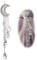 IUDWCG 1 Stück Braut-Haarspangen, Silber und Kristall mit Edelstein, Mond-Diamant-Quaste, Pentagon-Anhänger, Seitenclip, Haarschmuck für Frauen und Mädchen