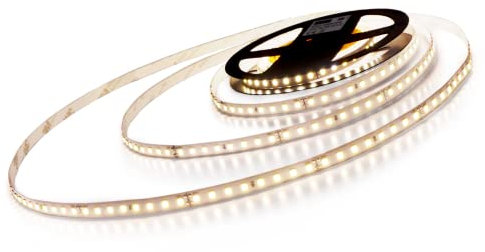 illuburg 12V LED Strip 5m Neutralweiß 4000K 128LEDs/M 12W/M 7200lm Superhell SMD 2835 Dimmbar Selbstklebend LED Streifen Lichtband Lichtleiste Deko Beleuchtung