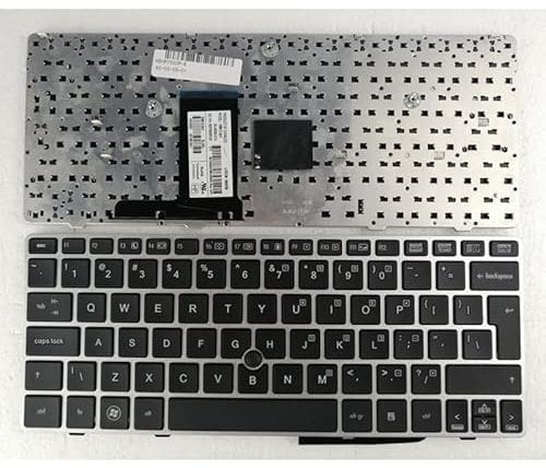 YANHAO [Laptop-Tastaturen] UK/US/SP/BR Neue Tastatur for HP EliteBook 2560 2560p 2570 2570P England Laptop KB Silber Rahmen (Color : UI with Rocker)