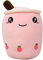 JAWSEU Bubble Tea Plush Toy, 24/35/50cm Boba Plush Pillow Toy, Stuffed Milk Tea Teacup Soft Doll Tea Cup Pillow Children's Toy Birthday Gift for Kids Adults