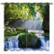 YUANZU Wasserfall Vorhänge Natur Tropischer Wald Bäume Gras Ösen Gardinen mit Blickdichte Vorhang Kälteschutz Blackout Curtain Wohnzimmer Schlafzimmer Verdunkelung Fenster, 2 Stück, H 245 x B 200 cm