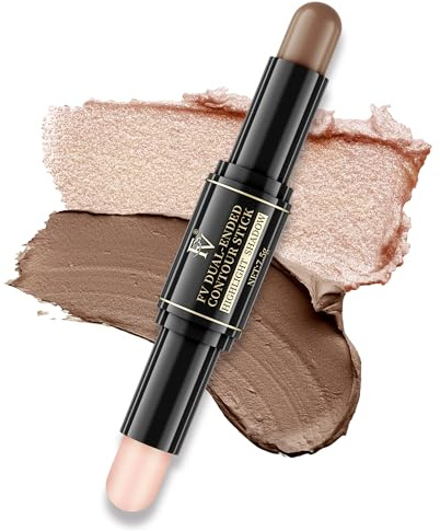 FV Kontur-Duo Stick, Wasserfester Highlighter & Konturenstift, Cremige Textur, Langanhaltend, Leichtes Verblenden Contouring Stick, Mattes Finish, 04 Neutral