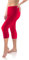 sesto senso Viskose Leggings für Damen 3/4 Lang Rot Mädchen Fitnesshose Sporthose Bunte Yoga XXL Red