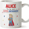 MUGFFINS Tazas Personalizadas para ENFERMERA mujer - En Francés - Tu es Super! - 11 oz / 330 ml - Regalo Personalizable original y divertido