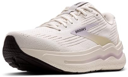 Brooks Women’s Ghost Max 2 Neutral Running & Walking Shoe, Coconut/Lavender/Cream, 42 EU