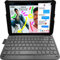 DEQSTER Slim PRO Keyboard 10,2 für iPad 10,2 (7./8./9. Gen.) - Tastatur Hülle - Bluetooth - QWERTZ - Deutsches Layout