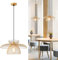 HARPER LIVING Pendant Lights, Modern Pendant Ceiling Light with Gold Metal Mesh Shade Fitting, Chandelier E27 Pendant Lighting for Kitchen Hallway Living Room Dining Room (Height 25-135cm)