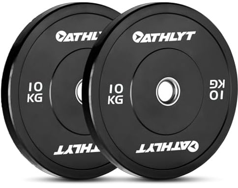 Athlyt Rubber Bumper Olympic Plates | 2-Inch Fit, Deadlift-Ready, Ideal For Home And Garage Gym Weight Sets, 5kg To 25kg