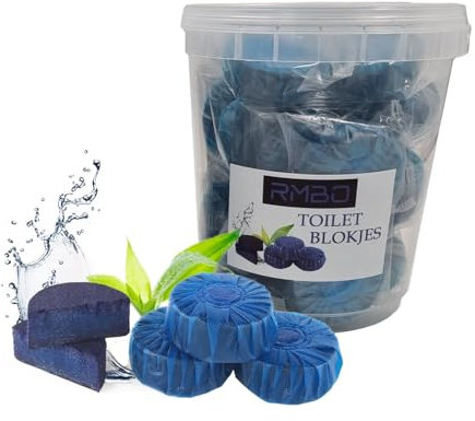 RMBO Limpiador y Ambientador para Inodoro, Pack de 36 Cubos Empotrados, Pastilla para Cisterna, Limpiador de Cisternas para Inodoro Tabletas, Duradero y Efectivo, Para Baño Fresco y Limpio