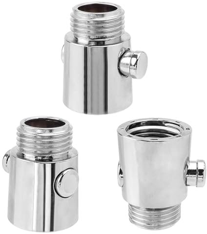 Bestgle 3Pcs Universal Shower Head Shut-Off Valve, G1/2 Water Control on/Off Shower Valve for Shower Head Replacement Part