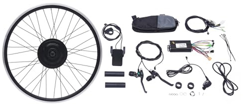 SuhoFutus Ebike Kit, 36V 500W 27.5 Zoll Ebike Umbausatz E-Bike Vorderrad Umbausatz Kit, Fahrrad Motor Kit mit Brushless Gear Motor, Anwendbar auf V Bremse, Scheibenbremse