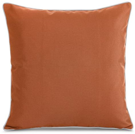Eurofirany Outdoor Kissenbezug Kissenhülle Wasserdicht Sofakissen Wasserfest Dekokissen Kissenbezüge für Garten Wasserabweisend (Orange 4, 45 x 45 cm)