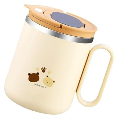 Milageto Insulated 304 Stainless Steel Mug Portale Coffee Tumbler 16oz Reusable Vacuum Travel Mug for Daily Traveling Family Camping