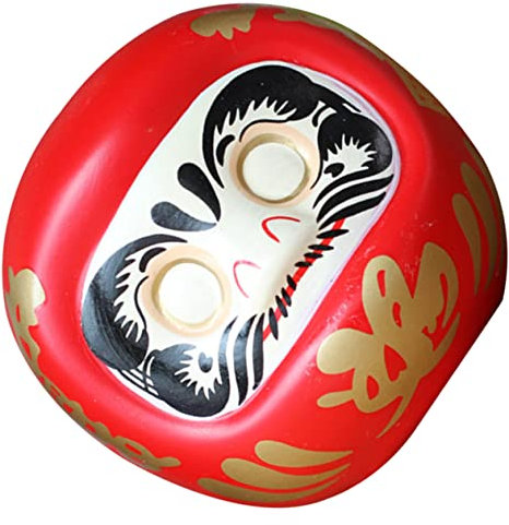 CORHAD Sparschwein Desktop Japanische Daruma Figur Spartopf Münzspargläser Tischplatte Keramik Daruma Keramik Daruma Verzierung Keramik Daruma Statue Desktop Münzbehälter Desktop