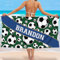 NIBESSER Toalla Personalizada con Nombre Toalla Playa Microfibra Niña Niño Ligera Toalla Piscina Antiarena de Secado Rápido Toalla de Playa Mujer Hombre Suave Cómoda, Deporte- Fútbol, 76x152 cm