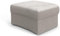Cavadore Hocker Jawa / Bodennaher Polsterhocker in Nierenform / Ideal als Fußhocker oder Sitzgelegenheit / Passend zur Garnitur Jawa / 84 x 43 x 70 / Flachgewebe, Hellgrau