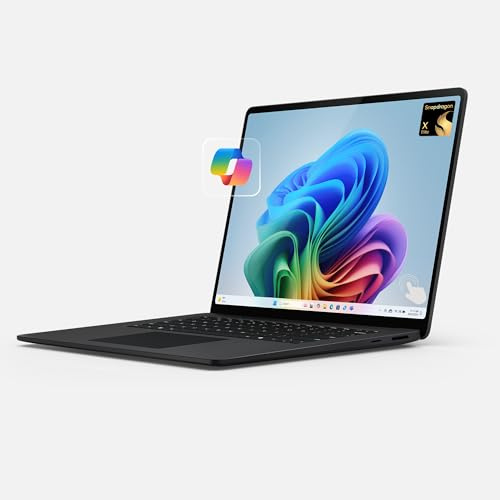 Microsoft Surface Laptop Copilot+ PC Snapdragon X Elite 16GB RAM 512GB SSD Touch Screen 13.8i Color Black