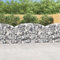 Willood Gabione mit Hochbogen 200x30x100/120cm Steinkorb Drahtkorb,Gabionenkorb Verstärkte Gabionenhaken,Gabionenwand Gabionen Zaun, Verzinktes Eisen