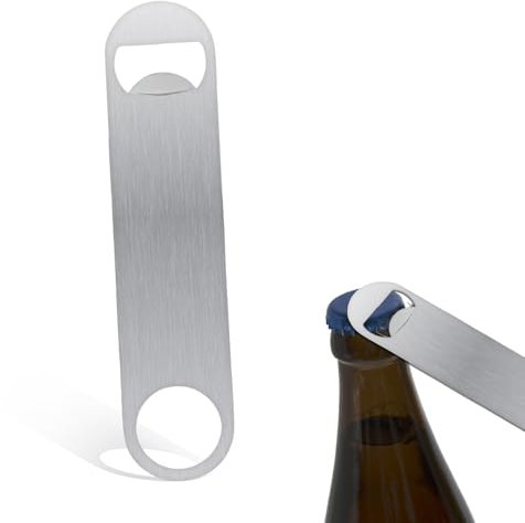 IGXX 2 Pcs Bar Blade,Heavy Duty Bar Blade Bottle Openers Bartender Bottle Openers Stainless Steel Flat Beer Bottle Openers Bar Bottle Opener for Home Pub Outdoor Bartender Men DIY Gifts(Sliver)
