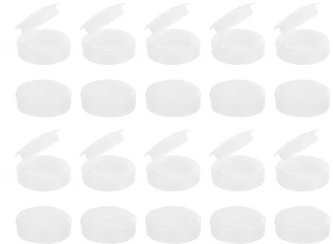 sourcing map 100Pcs Screw Caps, 4.5mm/0.18 ID Screw Snap Covers Washer Flip, PVC Hinged Screw Cover Caps for Covering Screw Heads(White)