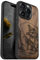 Carveit Holz Cover für iPhone 16 Pro Handyhulle kompatibel MagSafe Massivholz für Apple 16 Pro Handyhülle Stoßstange Weich TPU hulle（Nussbaum-Fuchs und Wälder）