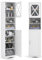 COSTWAY Bathroom Tall Cabinet, Freestanding Storage Cupboard with 5 Adjustable Shelves and 2 Doors, Wooden Tall Narrow Slim Bathroom Unit Floor Cabinet for Living Room Hallway, 40x30x170cm (White)