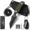 DRACHENADER Couteau de cou avec étui Wharncliffe Small avec acier D2, couteau Full Tang Petit couteau mini Outdoor parfait pour la randonnée et EDC