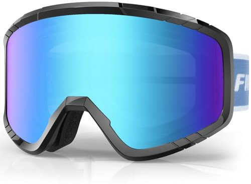 Findway Skibrille, Snowboard Brille für Brillenträger Herren Damen Erwachsene Jugendliche, OTG, UV-Schutz Kompatibler Helm, Anti Fog Erwachsene Ski Goggles für Skifahren/Skaten/Schneemobil