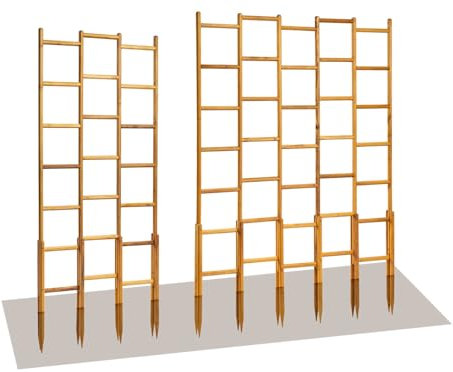 robinia-pro Rankgitter, Raster 26x26 cm, aus Robinienholz - Breite 80 cm, Höhe 149 cm - (freistehend, Rankgerüst, Rankhilfe, Spalier, Rosengitter, Robinie, Holz)